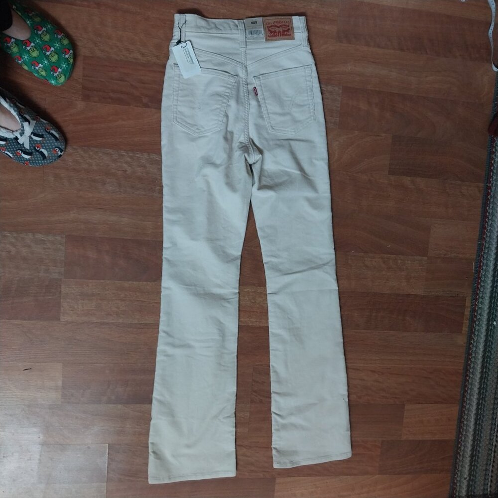 Levi White Ribcage Bootcut Corduroy